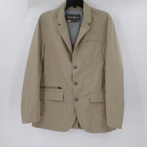 Eddie bauer blazer men's 38 Travex voyager beige stretch pockets nylon blend